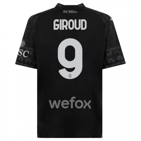 Goedkope AC Milan Olivier Giroud 9 Vierde Shirt 2023-24 Zwarte Goedkope AC Milan Olivier Giroud 9 Vierde Shirt 2023-24 Zwarte